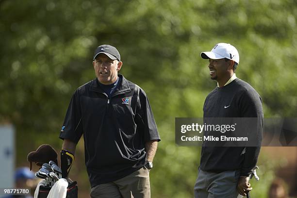 Quail Hollow Championship: Tiger Woods with caddie Steve Williams during Wednesday Pro-Am at Quail Hollow Club. Charlotte, NC 4/28/2010 CREDIT: Mike...