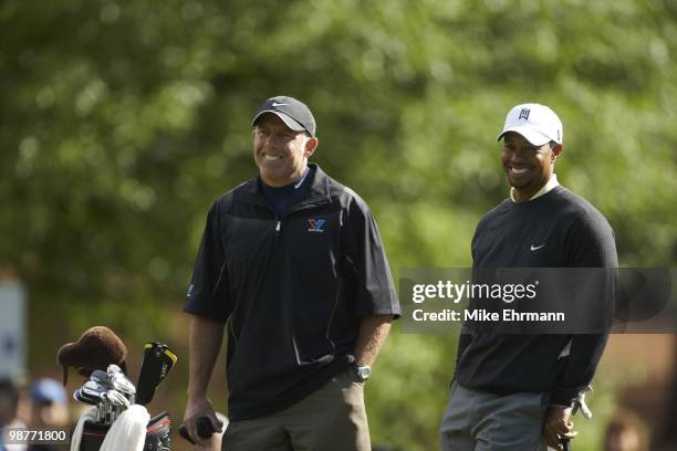 Quail Hollow Championship: Tiger Woods with caddie Steve Williams during Wednesday Pro-Am at Quail Hollow Club. Charlotte, NC 4/28/2010 CREDIT: Mike...