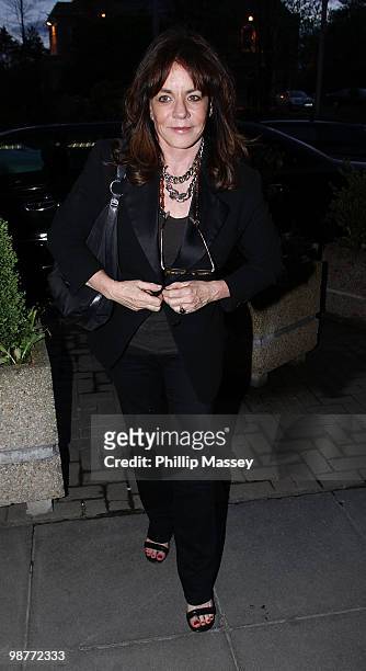 Stockard Channing is sighted at the Late Late Show Studios on April 30, 2010 in Dublin, Ireland.