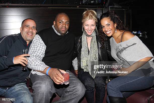 Joe Jackson, Fish, Jessica Rosenblum, and Karina Parajon visit Greenhouse on April 29, 2010 in New York City.