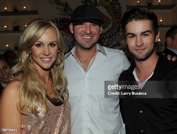 Journalist Candice Crawford, NFL player Tony Romo and actor Chace Crawford attend the PEOPLE/TIME party on the eve of the White House Correspondents'...
