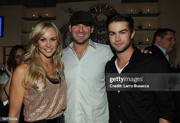 Journalist Candice Crawford, NFL player Tony Romo and actor Chace Crawford attend the PEOPLE/TIME party on the eve of the White House Correspondents'...