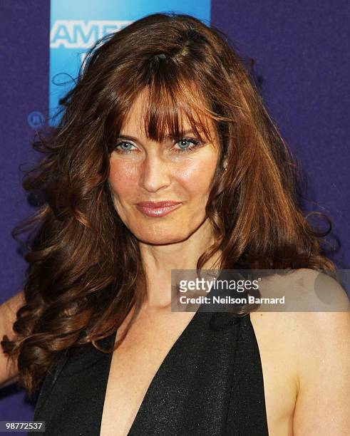 Model Carol Alt attends Tribeca Talks "Ultrasuede In Search Of Halsoton" during the 2010 Tribeca Film Festival at the School of Visual Arts Theater...