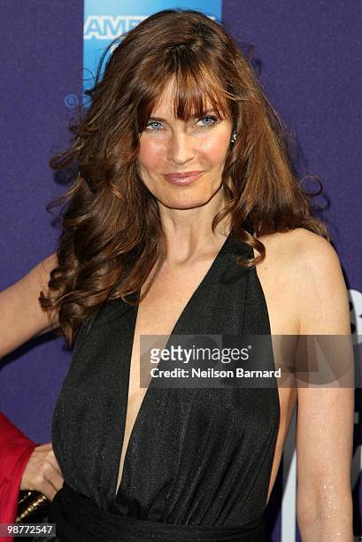 Model Carol Alt attends Tribeca Talks "Ultrasuede In Search Of Halsoton" during the 2010 Tribeca Film Festival at the School of Visual Arts Theater...
