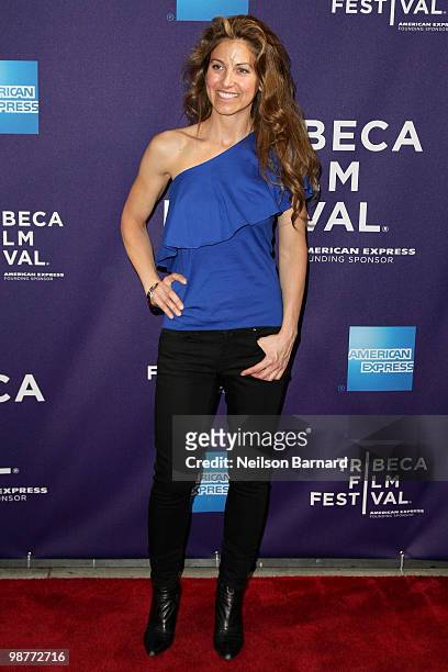 Dylan Lauren attends Tribeca Talks "Ultrasuede In Search Of Halsoton" during the 2010 Tribeca Film Festival at the School of Visual Arts Theater on...