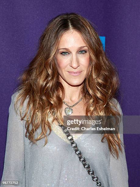 Actress Sarah Jessica Parker attends the "Ultrasuede: In Search of Halston" premiere during the 9th Annual Tribeca Film Festival at the SVA Theater...