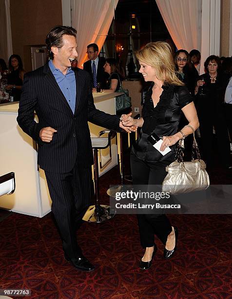 Actors Steven Weber and Cheryl Hines attend the PEOPLE/TIME party on the eve of the White House Correspondents' Dinner at the St Regis Hotel - Astor...