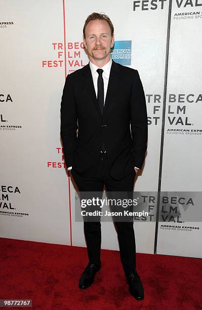 Filmmaker Morgan Spurlock attends the Closing Gala: "Freakonomics" during the 2010 Tribeca Film Festival at the Tribeca Performing Arts Center on...