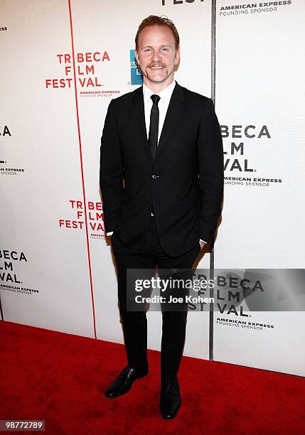 Filmmaker Morgen Spurlock attends the "Freakonomics" premiere during the 9th Annual Tribeca Film Festival at the Tribeca Performing Arts Center on...