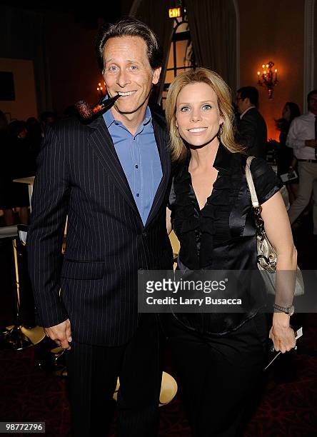 Actors Steven Weber and Cheryl Hines attend the PEOPLE/TIME party on the eve of the White House Correspondents' Dinner at the St Regis Hotel - Astor...