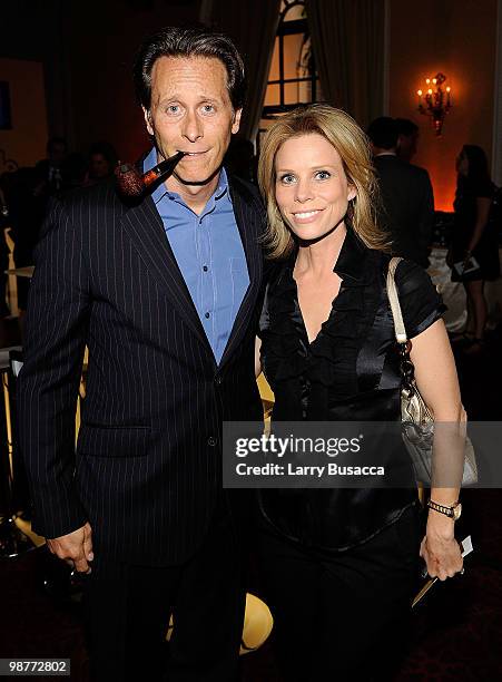 Actors Steven Weber and Cheryl Hines attend the PEOPLE/TIME party on the eve of the White House Correspondents' Dinner at the St Regis Hotel - Astor...