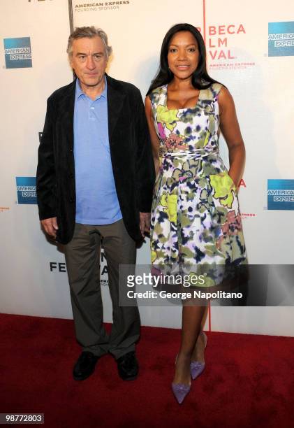 Robert De Niro and Grace Hightower attend the "Freakonomics" premiere during the 9th Annual Tribeca Film Festival at the Tribeca Performing Arts...