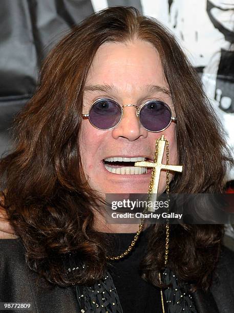 Singer Ozzy Osbourne attends the press conference announcing OZZFest 2010 at the Sixx Sense Studio on April 30, 2010 in Sherman Oaks, California.