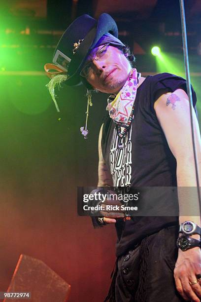 Adam Ant performs on stage at Scala on April 30, 2010 in London, England.