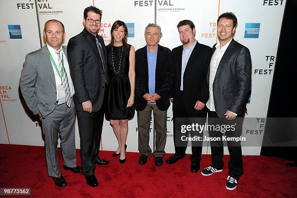 Film Producer Dan O'Meara, Director Seth Gordon, Tribeca Film Festival co-founders Jane Rosenthal, Tribeca Film Festival co-founder Robert De Niro,...