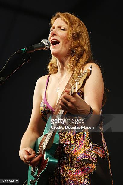 Susan Tedeschi of the Derek Trucks & Susan Tedeschi Band performs at the 2010 New Orleans Jazz & Heritage Festival Presented By Shell, at the Fair...
