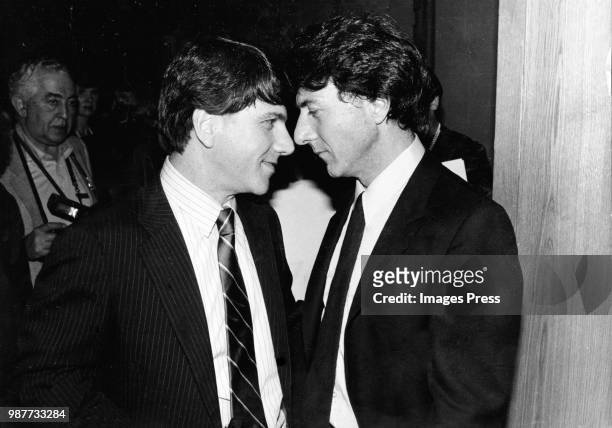 Dustin Hoffman and brother Ronald Hoffman circa 1982 in New York City.