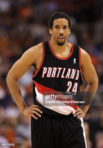 Andre Miller of the Portland Trail Blazers in action during Game Five of the Western Conference Quarterfinals of the 2010 NBA Playoffs against the...