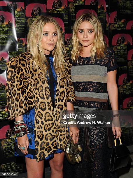 Actors Mary-Kate Olsen and Ashley Olsen attend Art of Elysium "Bright Lights" with VERSUS by Donatella Versace and Christopher Kane at Milk Studios...