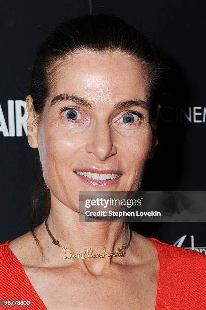 Jennifer Creel attends the Cinema Society with Vanity Fair & Ambrosi Abrianna after party for the of "Ultrasuede: In Search of Halston" premiere...