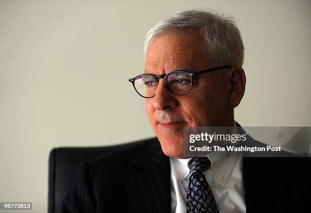 Kennedy Center board chairman David Rubenstein photographed at his Carlyle Group office on April 27, 2010 in Washington, D.C.