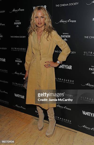 Rachel Zoe attends the Cinema Society with Vanity Fair & Ambrosi Abrianna after party for the of "Ultrasuede: In Search of Halston" premiere during...