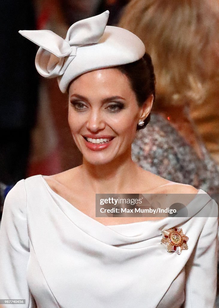 Angelina Jolie Attends A Service Marking The Most Distinguished Order Of St George