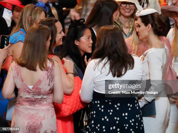 Angelina Jolie, an Honorary Dame Commander of The Most Distinguished Order of Saint Michael and Saint George, attends a Service of Commemoration and...