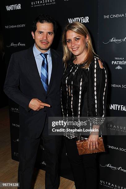 Actor John Leguizamo and Justine Maurer attend the Cinema Society with Vanity Fair & Ambrosi Abrianna after party for the of "Ultrasuede: In Search...