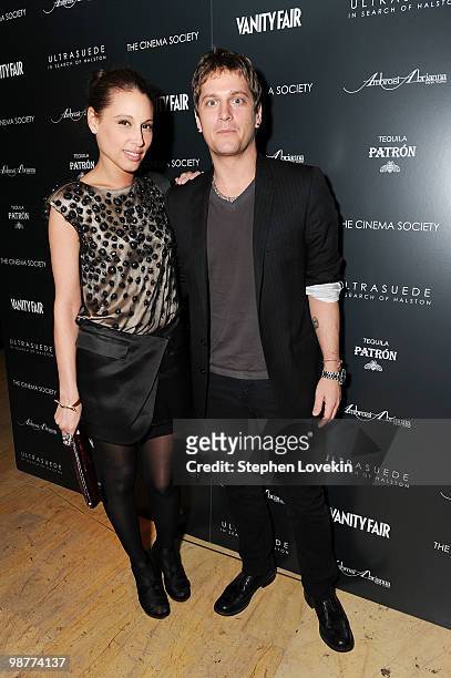 Marisol Thomas and musician Rob Thomas attend the Cinema Society with Vanity Fair & Ambrosi Abrianna after party for the of "Ultrasuede: In Search of...