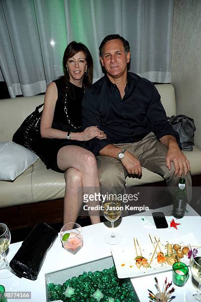 Tribeca Film Festival co-founders Jane Rosenthal and Craig Hatkoff attends the Closing Night Party for "Freakonomics" during the 2010 Tribeca Film...