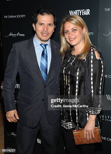 John Leguizamo and Guest attend the Cinema Society with Vanity Fair & Ambrosi Abrianna after party for the of "Ultrasuede: In Search of Halston"...