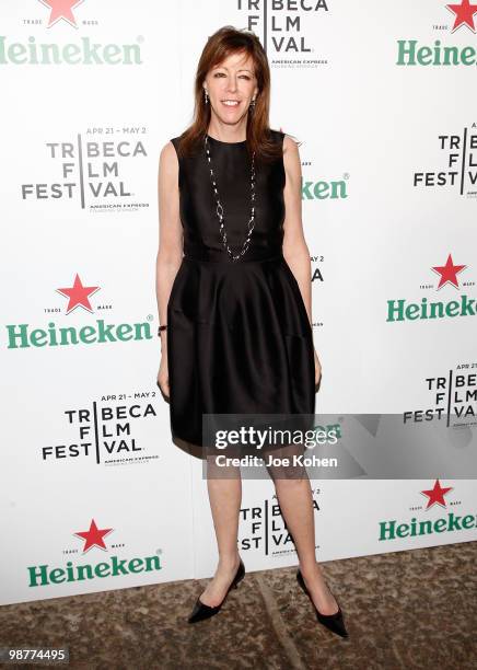 Tribeca Film Festival co-founder Jane Rosenthal attends the "Freakonomics" premiere during the 9th Annual Tribeca Film Festival at the Good Units on...