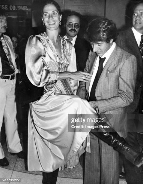 Dustin Hoffman and Anne Byrne circa 1976 in New York.
