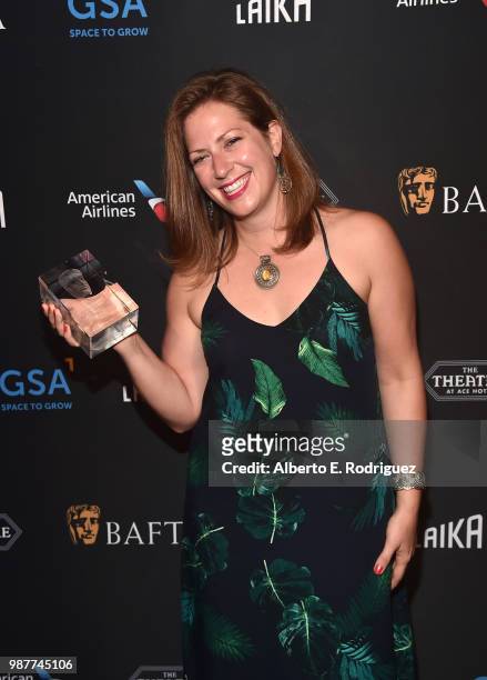 Lindsey Parietti, winner of the BAFTA Student Award for Documentary attends the BAFTA Student Film Awards presented by Global Student Accommodation...