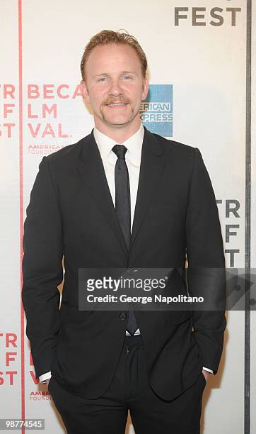 Filmmaker Morgen Spurlock attends the "Freakonomics" premiere during the 9th Annual Tribeca Film Festival at the Tribeca Performing Arts Center on...