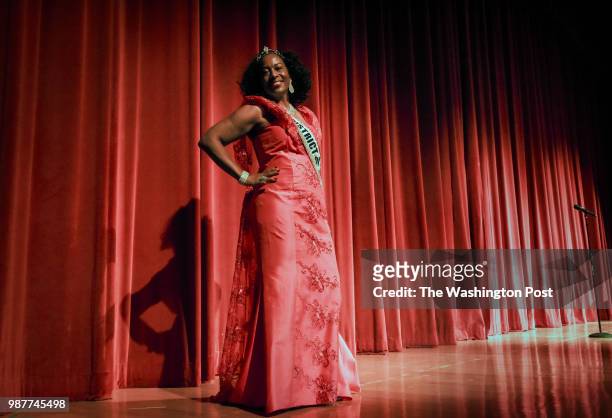 The reigning Ms. Senior District of Columbia, Frances Curtis Johnson, takes her final walk before handing off the crown at the Ms. Senior DC Pageant...