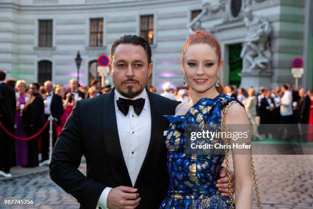 Klemens Hallmann, Barbara Meier during the Fete Imperiale 2018 on June 29, 2018 in Vienna, Austria.