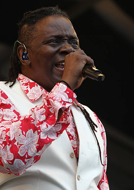 Musician Philip Bailey of Earth, Wind & Fire performs during day 5 of the 41st Annual New Orleans Jazz & Heritage Festival at the Fair Grounds Race...