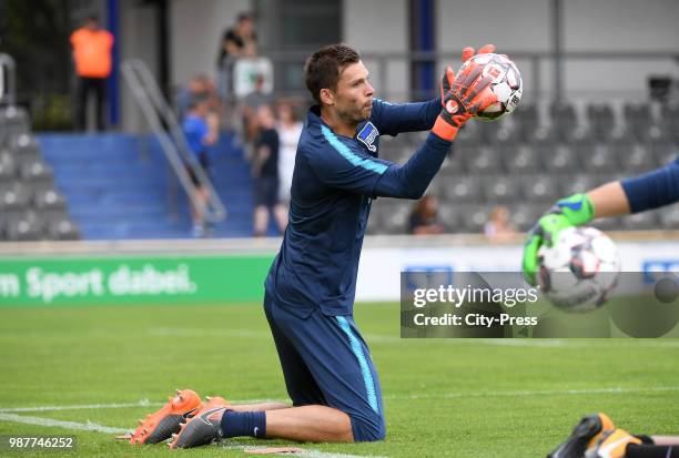 Rune Almenning Jarstein of Hertha BSC during the first training at Wurfplatz/Amateurstadion on June 28, 2018 in Berlin, Germany.