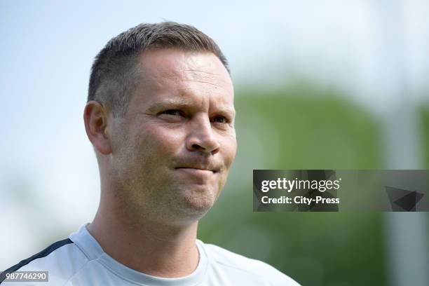 Coach Pal Dardai of Hertha BSC during the first training at Wurfplatz/Amateurstadion on June 28, 2018 in Berlin, Germany.