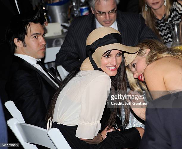 Pete Wentz, Ashlee Simpson-Wentz and Marisa Miller attend Barnstable Brown at the 136th Kentucky Derby on April 30, 2010 in Louisville, Kentucky.