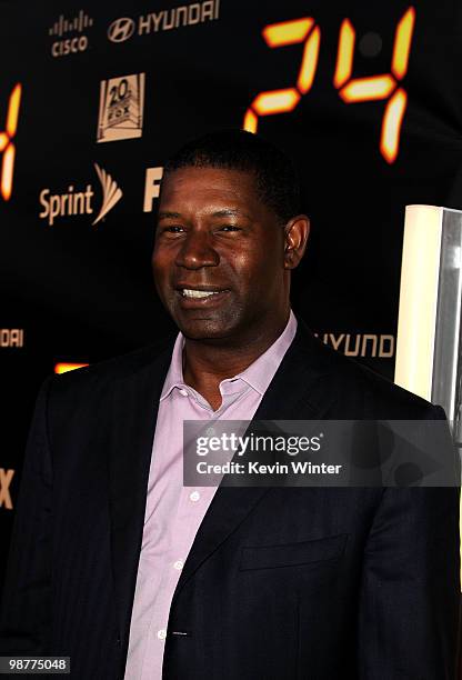 Actor Dennis Haysbert arrives at Fox's "24" Series Finale party held at Boulevard 3 on April 30, 2010 in Hollywood, California.