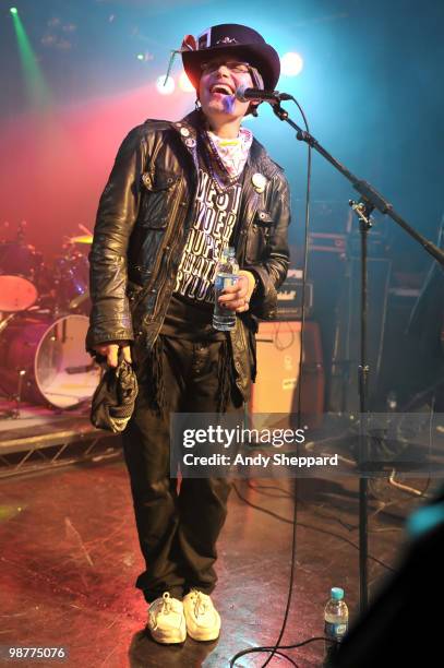 Adam Ant performs on stage at the Scala on April 30, 2010 in London, England.