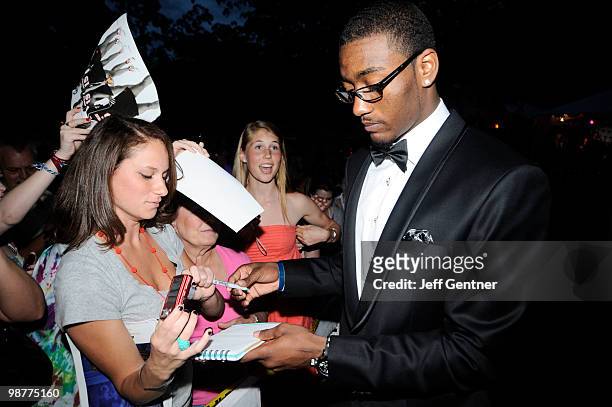 Projected first round NBA draft pick John Wall attends Barnstable Brown at the 136th Kentucky Derby on April 30, 2010 in Louisville, Kentucky.