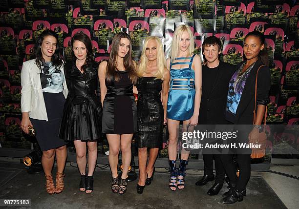 Nicole Vecchiarelli, Sara Moonves, Bee Shaffer, Donatella Versace, Ginta, Christopher Kane and Joy Bryant attend Art of Elysium "Bright Lights" with...