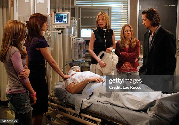 Kelley Missal , Florencia Lozano , Trevor St. John , Kassie DePaiva , Kristen Alderson and Michael Easton in a scene that begins airing the week of...