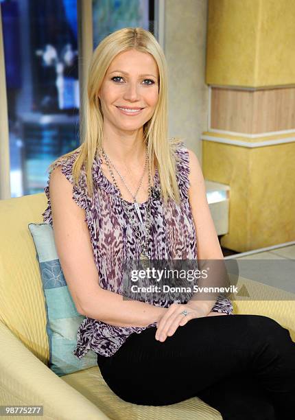 Gwyneth Paltrow talks about her role in the "Iron Man" sequel on "Good Morning America," 4.30.10 on the Walt Disney Television via Getty Images...