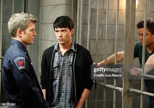 Mark Lawson , Jason Tam and Brandon Buddy in a scene that airs the week of April 26, 2010 on Disney General Entertainment Content via Getty Images...