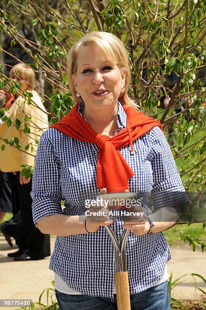 Bette Midler attends the MillionTreesNYC Arbor Day planting and celebration at the Atlantic Plaza Towers on April 30, 2010 in the Brooklyn borough of...